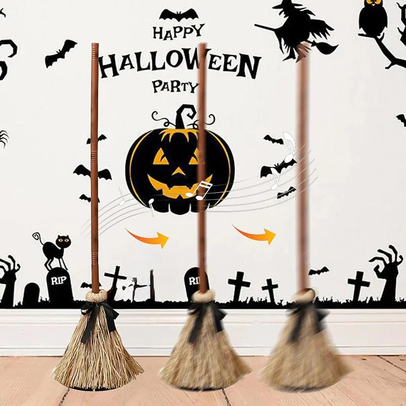 Floating Dancing Witch Broom Halloween Prop π§ββοΈπ§Ή