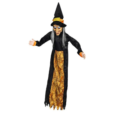 Glowing Hanging Witch Halloween Prop with sounds