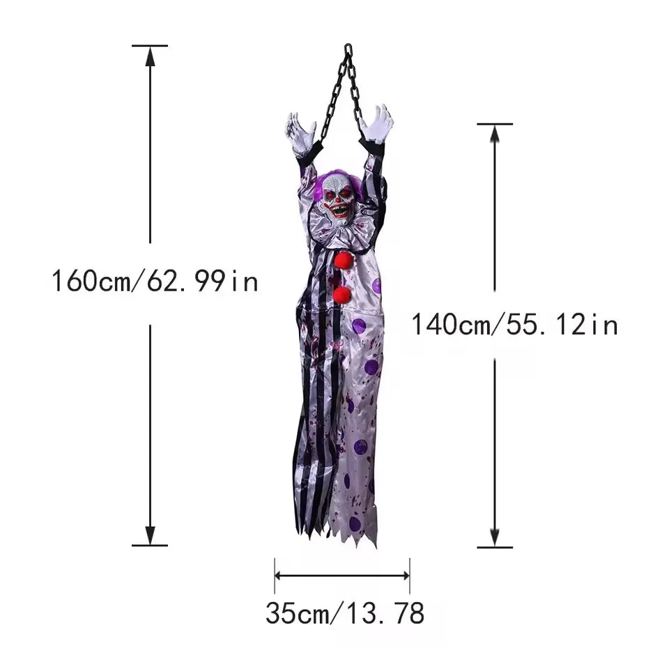 Voice-Activated Hanging Ghost Clown 🎃