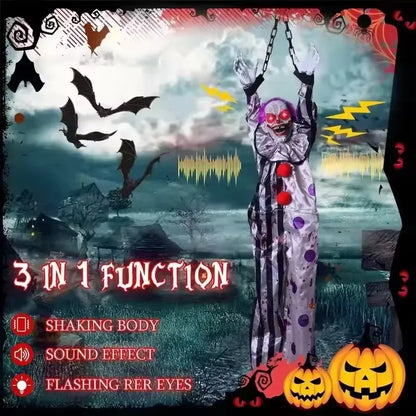 Voice-Activated Hanging Ghost Clown 🎃
