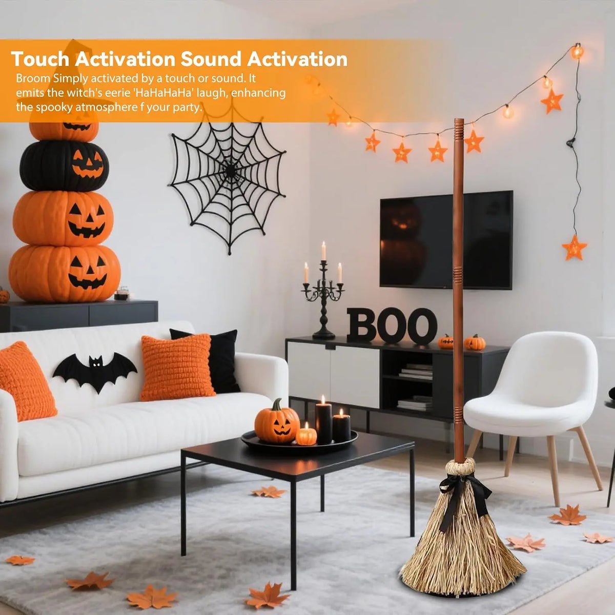 Floating Dancing Witch Broom Halloween Prop 🧙‍♀️🧹