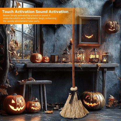 Floating Dancing Witch Broom Halloween Prop 🧙‍♀️🧹
