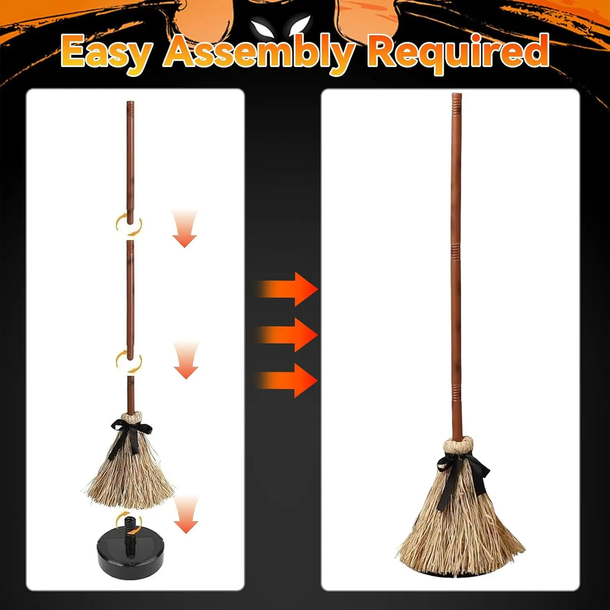 Floating Dancing Witch Broom Halloween Prop 🧙‍♀️🧹